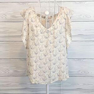 Lovestitch boho style blouse floral print Women's Size M